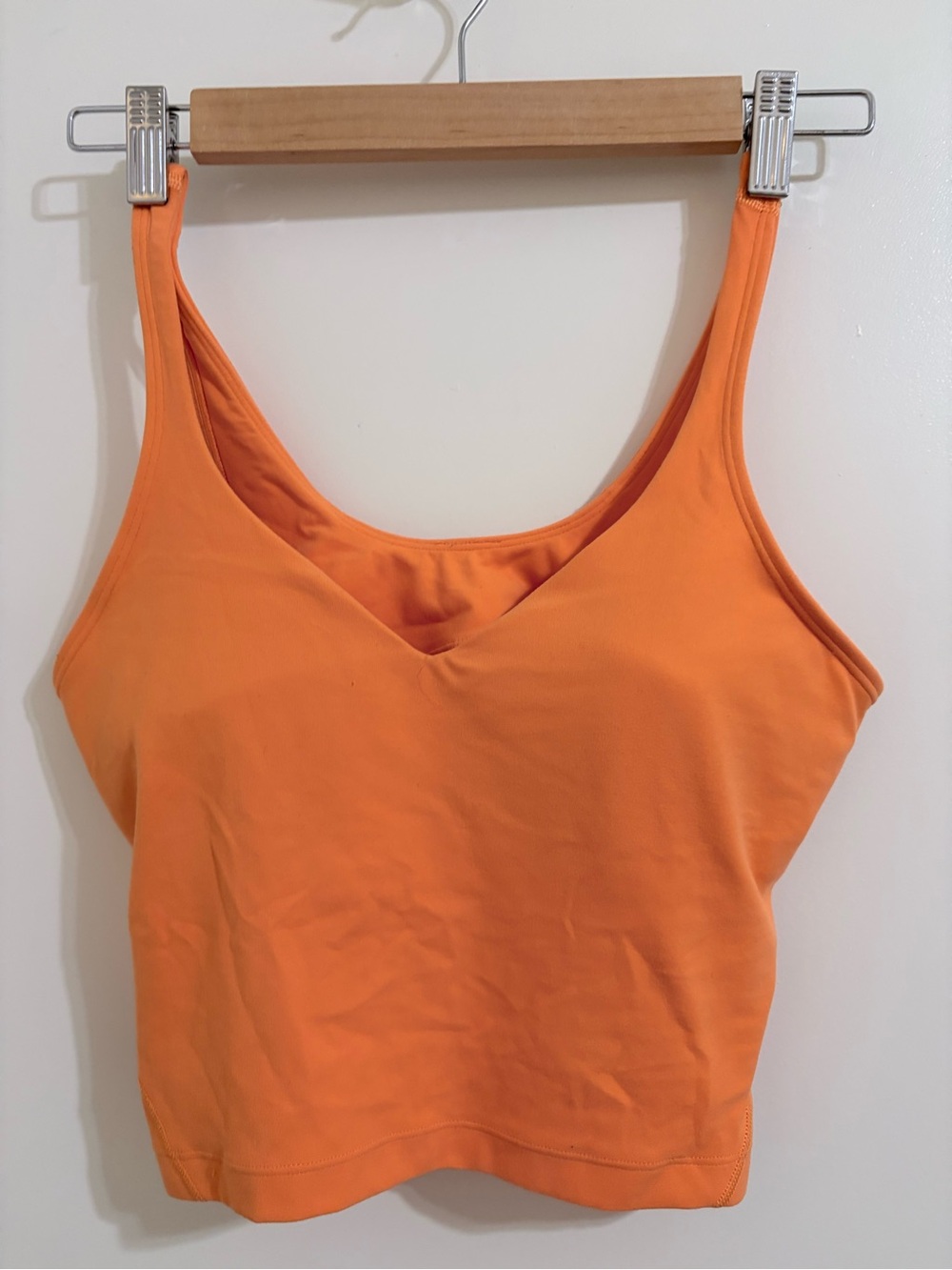 lululemon athletica Orange V-Neck Cropped Tank